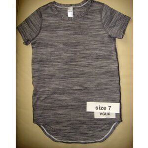 Ivivva by Lululemon🍋 Rise Shine Repeat Short Sleeve Grey T-Shirt size 7